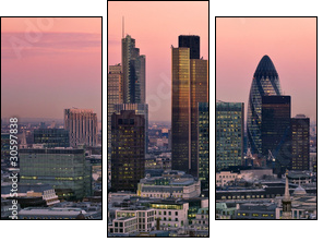 Londyn w kolorach zmierzchu
 - Obraz trzyczęściowy, Tryptyk