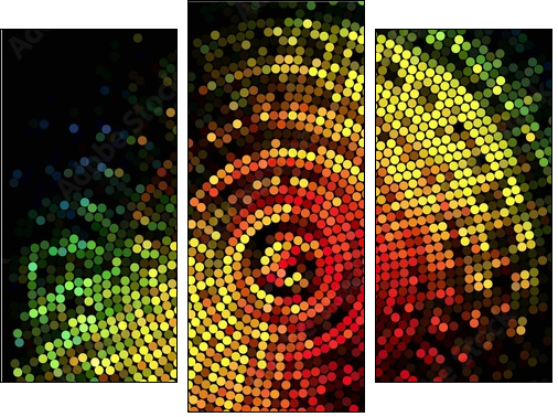 Mandala z pikseli
 - Obraz trzyczęściowy, Tryptyk