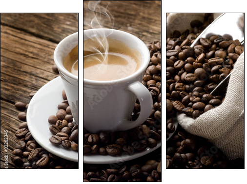 Kawa mocno palona
 - Obraz trzyczęściowy, Tryptyk