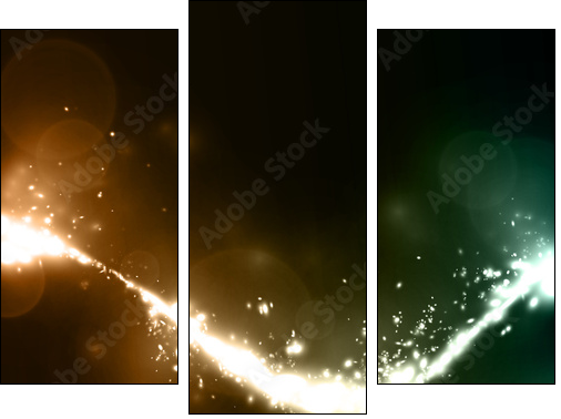 Sparks wave  - Obraz trzyczęściowy, Tryptyk