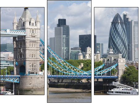 Tower Bridge - symbol Londynu
 - Obraz trzyczęściowy, Tryptyk
