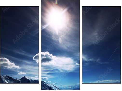 top of mountains  - Obraz trzyczęściowy, Tryptyk