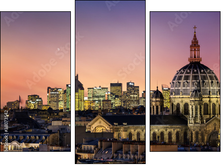 Paryż w światłach wschodzącej nocy
 - Obraz trzyczęściowy, Tryptyk