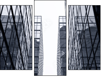 Glass Office Skyscrapers, Hong Kong  - Obraz trzyczęściowy, Tryptyk
