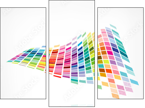 Colorful background mosaic pattern design, vector  - Obraz trzyczęściowy, Tryptyk