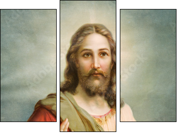 Copy of typical catholic image of Jesus Christ  - Obraz trzyczęściowy, Tryptyk