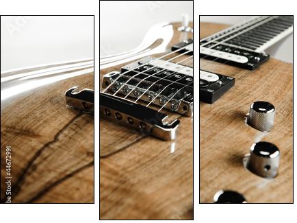 Electric guitar close-up  - Obraz trzyczęściowy, Tryptyk