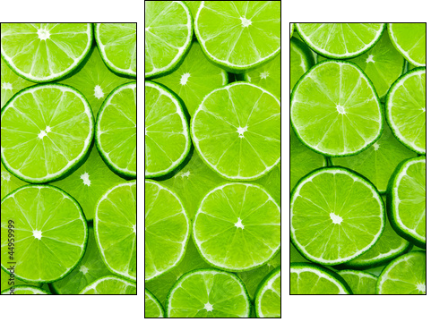 Kwaśna zieleń limonki  - Obraz trzyczęściowy, Tryptyk