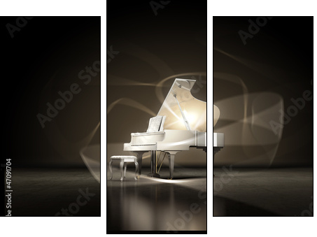 Piano weiÃ  - Obraz trzyczęściowy, Tryptyk