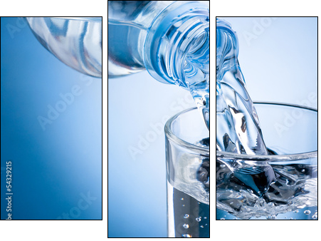 Nieskazitelna czystość wody - Obraz trzyczęściowy, Tryptyk