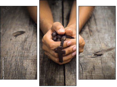 Person Praying  - Obraz trzyczęściowy, Tryptyk