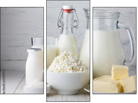 Dairy products  - Obraz trzyczęściowy, Tryptyk