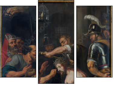 Antwerp - The Torture of Jesus by  Antoon de Bruyn  - Obraz trzyczęściowy, Tryptyk