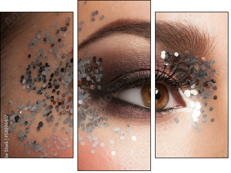 Eye Makeup  - Obraz trzyczęściowy, Tryptyk