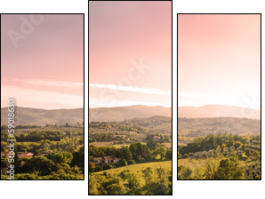 beautiful tuscan landscape  - Obraz trzyczęściowy, Tryptyk