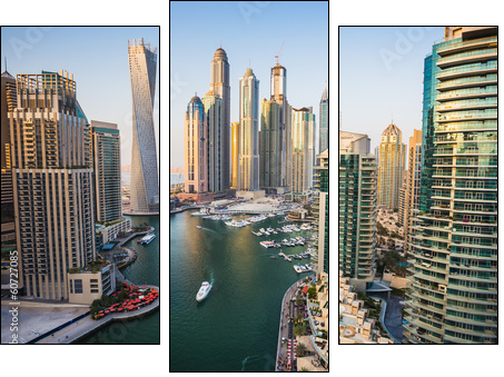 Dubai Marina. UAE  - Obraz trzyczęściowy, Tryptyk