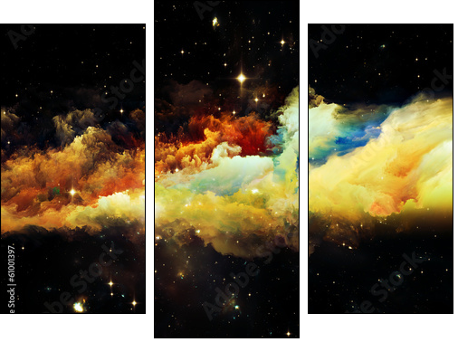 Advance of Nebula  - Obraz trzyczęściowy, Tryptyk