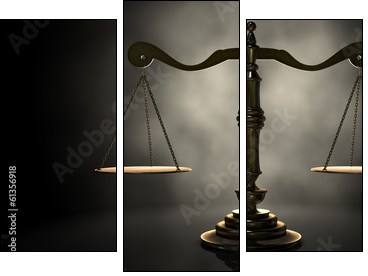 Scales Of Justice  - Obraz trzyczęściowy, Tryptyk