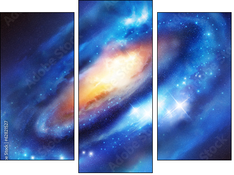 Galaxy System  - Obraz trzyczęściowy, Tryptyk