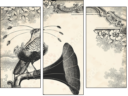 The bird music  - Obraz trzyczęściowy, Tryptyk