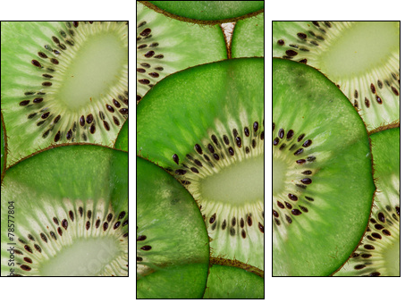 Sliced fruits background  - Obraz trzyczęściowy, Tryptyk