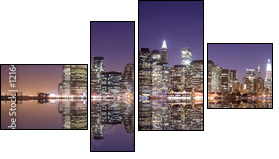 Nowy Jork nocą w blasku świateł
 - Obraz czteroczęściowy, Fortyk