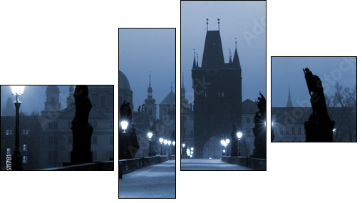 Praga nocą – Most Karola
 - Obraz czteroczęściowy, Fortyk