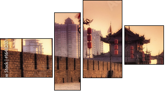 Chiny – architektura Azji
 - Obraz czteroczęściowy, Fortyk