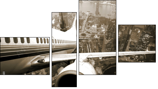 Startujący samolot – akcje pną się w górę
 - Obraz czteroczęściowy, Fortyk