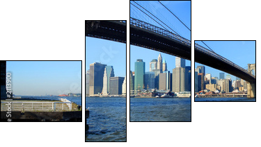 Most brooklyński w dolnym Manhattanie -Nowy Jork
 - Obraz czteroczęściowy, Fortyk