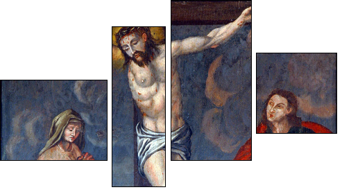 Crucifixion, Jesus on the cross  - Obraz czteroczęściowy, Fortyk