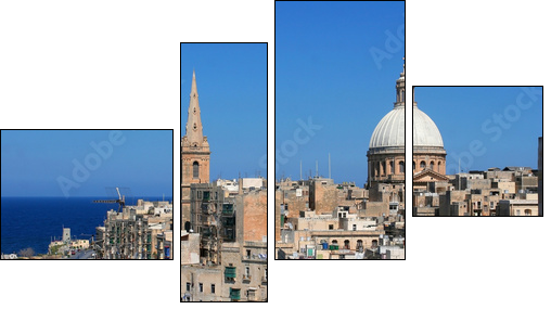 V jak Valetta – panorama stolicy Malty
 - Obraz czteroczęściowy, Fortyk