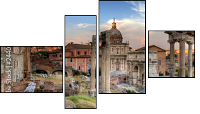 Architektura Rzymu w panoramie
 - Obraz czteroczęściowy, Fortyk
