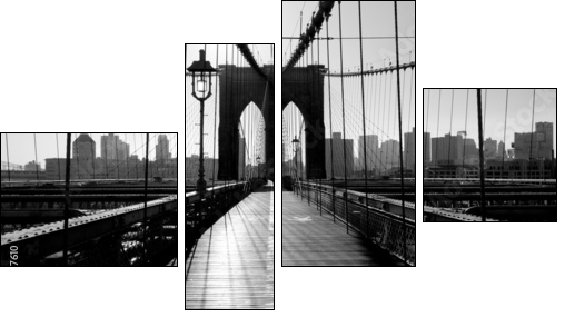 Brooklyn Bridge, Manhattan, New York City, USA - Obraz czteroczęściowy, Fortyk