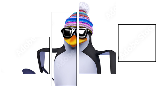 Pingwin – narciarz, aktywna zabawa
 - Obraz czteroczęściowy, Fortyk