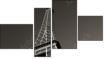 Wieża Eiffela – żelazna dama Paryża - Obraz czteroczęściowy, Fortyk