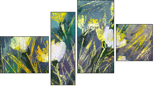 Wild flowers  - Obraz czteroczęściowy, Fortyk