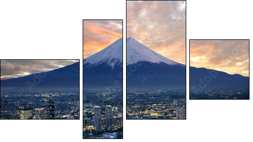Japonia – święta góra w Jokohamie 
 - Obraz czteroczęściowy, Fortyk