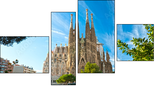 La Sagrada Familia, Barcelona, spain.  - Obraz czteroczęściowy, Fortyk