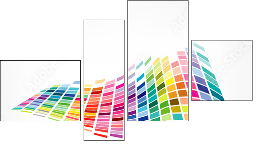 Colorful background mosaic pattern design, vector  - Obraz czteroczęściowy, Fortyk