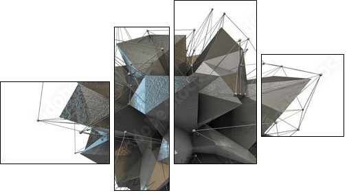 abstract shape  - Obraz czteroczęściowy, Fortyk