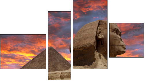 Giza – egipskie wakacje: Sfinks i piramidy
 - Obraz czteroczęściowy, Fortyk