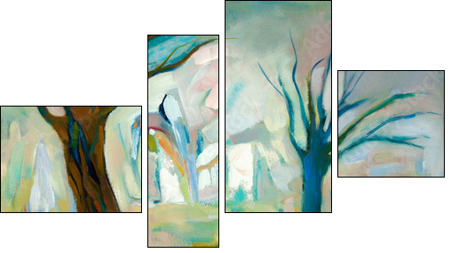 Dead trees  - Obraz czteroczęściowy, Fortyk