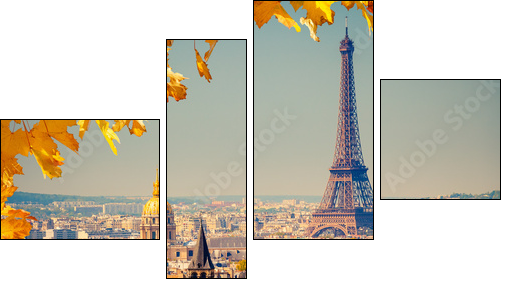 Eiffel Tower  - Obraz czteroczęściowy, Fortyk