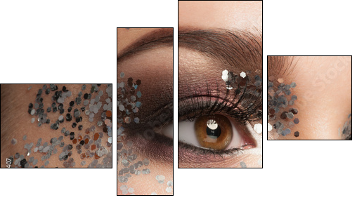 Eye Makeup  - Obraz czteroczęściowy, Fortyk