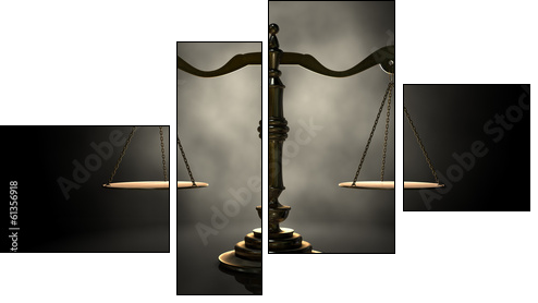 Scales Of Justice  - Obraz czteroczęściowy, Fortyk