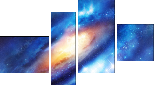 Galaxy System  - Obraz czteroczęściowy, Fortyk