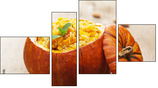 pumpkin risotto  - Obraz czteroczęściowy, Fortyk