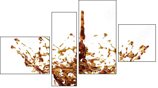 splash of liquid  - Obraz czteroczęściowy, Fortyk