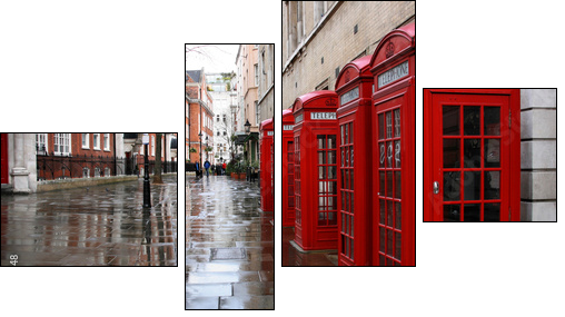 Londyn – szare ulice i czerwone budki telefoniczne
 - Obraz czteroczęściowy, Fortyk